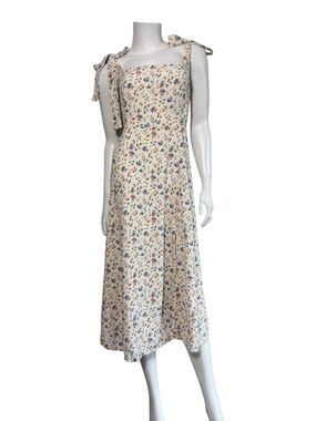 Sezane Dorotha Dress in Cream Floral Size FR 36 US 2-4